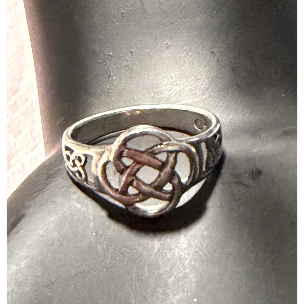 Vintage Peter Stone PSCL 925 Sterling Silver Celtic Solomon's Knot Ring Size5.70